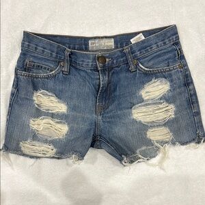 Free People Women's Distressed Denim Shorts sz 25